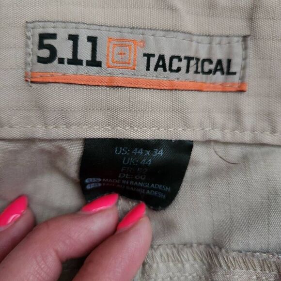5.11 Tactical Stryke Cargo Pants Mens 44 X 34 khaki Ripstop Canvas Utility Work - Picture 3 of 4